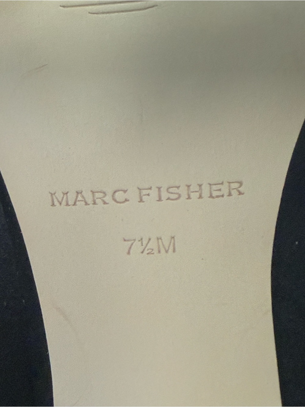 Marc Fisher Black Stretch Knee High Boots Size 7.5  2” Heel - Picture 9 of 9